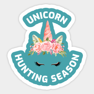 unicorn hunting season Sticker